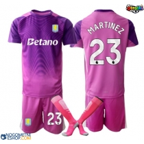 Otroški Nogometni dresi Aston Villa Emiliano Martinez #23 Vratar Tretji 2025-26 Kratek Rokav (+ Kratke hlače)